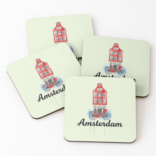 Item preview, Amsterdam Bicycle on Red Facade designed and sold by Aise06.