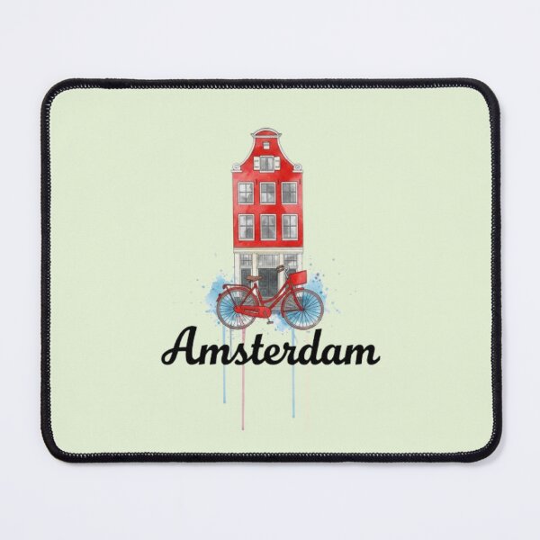 Item preview, Amsterdam Bicycle on Red Facade designed and sold by Aise06.