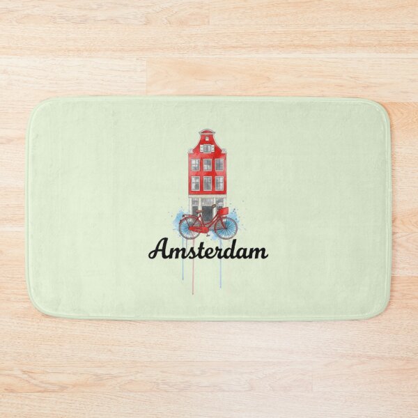 Item preview, Amsterdam Bicycle on Red Facade designed and sold by Aise06.