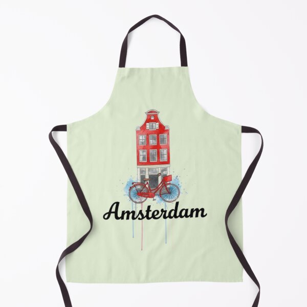 Item preview, Amsterdam Bicycle on Red Facade designed and sold by Aise06.