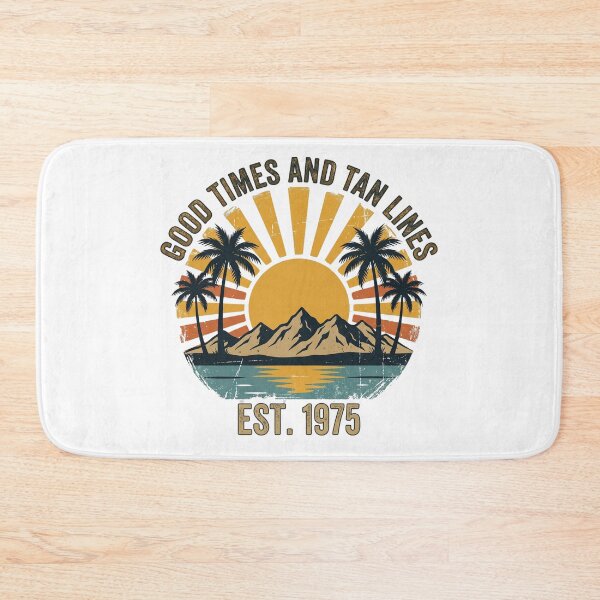 Item preview, Good Times And Tan Lines Retro Vintage Sunset Summer T-Shirt designed and sold by Egyptian king ⭐⭐⭐⭐⭐.
