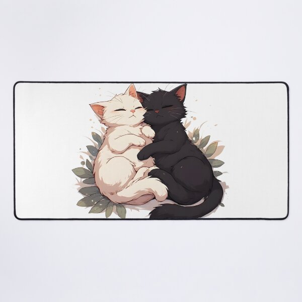 Item preview, Sleeping Black and White Cats – Cozy Kawaii Cat Cuddle designed and sold by Karolina’s Cozy Creations.