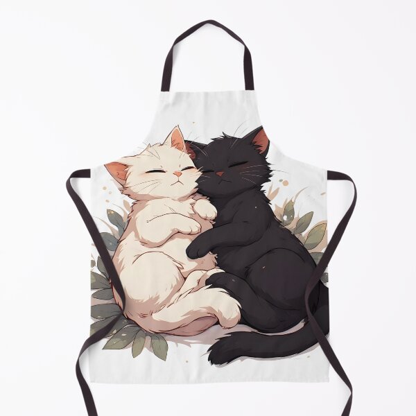 Item preview, Sleeping Black and White Cats – Cozy Kawaii Cat Cuddle designed and sold by Karolina’s Cozy Creations.