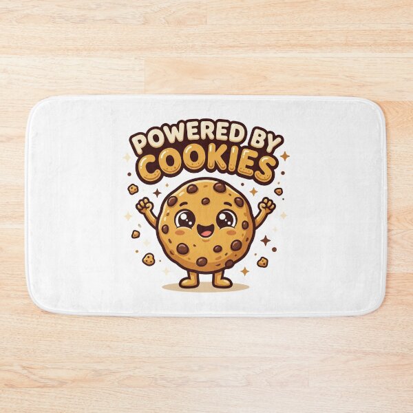 Item preview, Powered By Cookies Funny Cute Cookie Character Baker Humor T-Shirt designed and sold by Egyptian king ⭐⭐⭐⭐⭐.