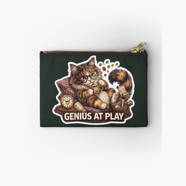 Item preview, Genius At Play Cat Coffee Meme Cute Lazy Smart Cat Gift designed and sold by Serene Whiskers.