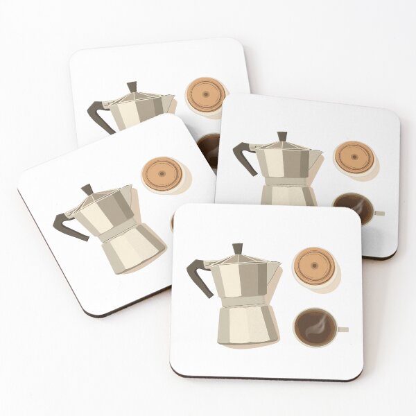 Item preview, Morning Ritual — Minimalist Moka Pot Kitchen Print designed and sold by VintageTips.