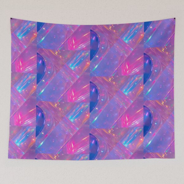 Item preview, Neon Holographic Glass Art Abstract designed and sold by Nika Art Studio.