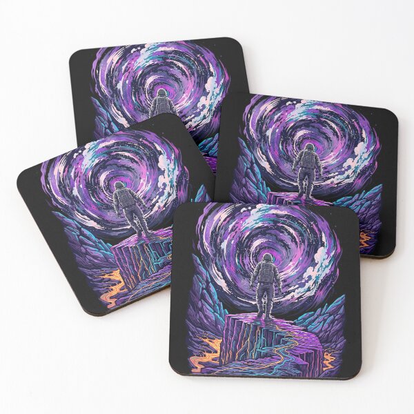 Item preview, Cosmic Space Explorer Facing Swirling Galaxy Portal Comic Art designed and sold by TopKult.