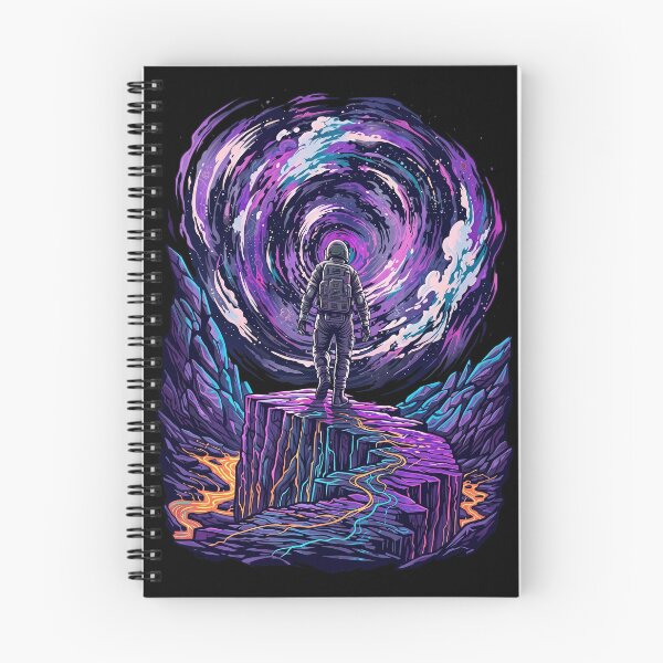 Item preview, Cosmic Space Explorer Facing Swirling Galaxy Portal Comic Art designed and sold by TopKult.
