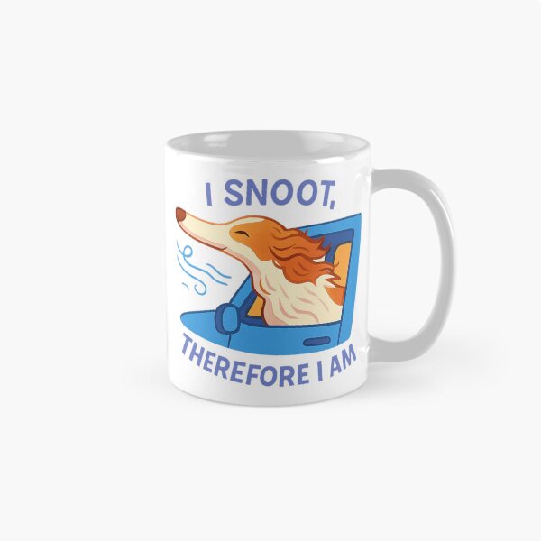 Item preview, Funny Borzoi T-Shirt – “I Snoot Therefore I Am” Dog Lover Gift designed and sold by FurAndFlaireg.