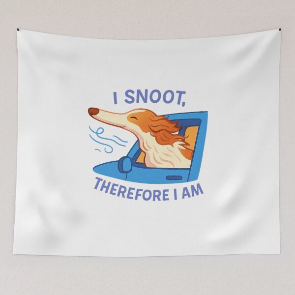 Item preview, Funny Borzoi T-Shirt – “I Snoot Therefore I Am” Dog Lover Gift designed and sold by FurAndFlaireg.
