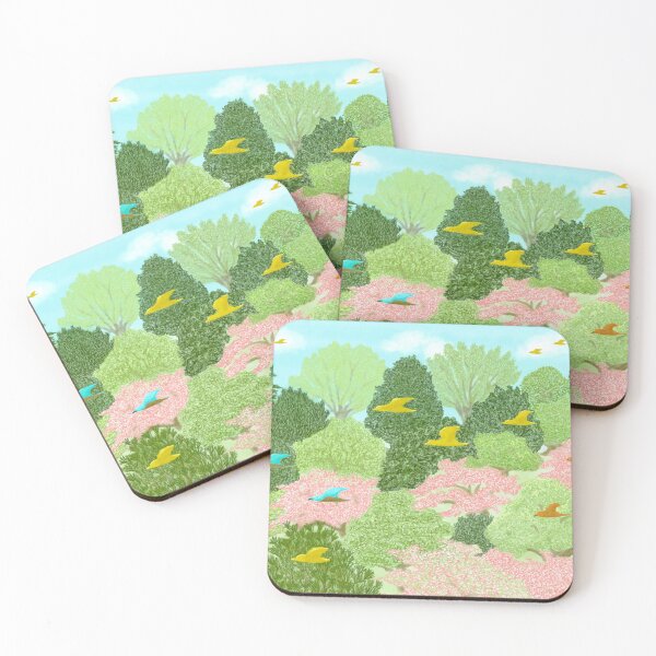 Item preview, A peaceful forest landscape in spring designed and sold by greenPQBstudio.
