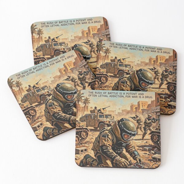 Item preview, War is a Drug: The Hurt Locker Oil Art  designed and sold by Art's Diner.