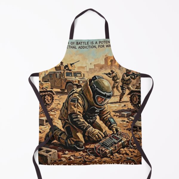 Item preview, War is a Drug: The Hurt Locker Oil Art  designed and sold by Art's Diner.