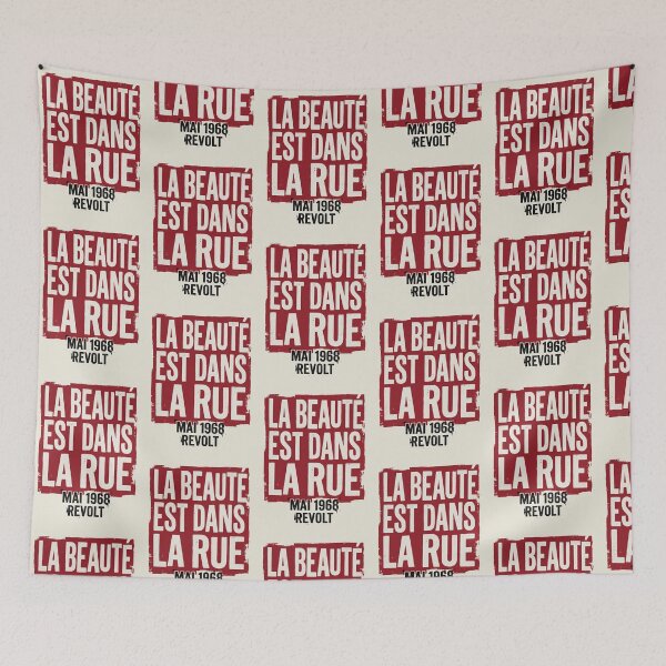 Item preview, La Beauté Est Dans La Rue | Mai 1968 Paris Protest Vintage Poster Style designed and sold by KAYJAY DESIGNS.