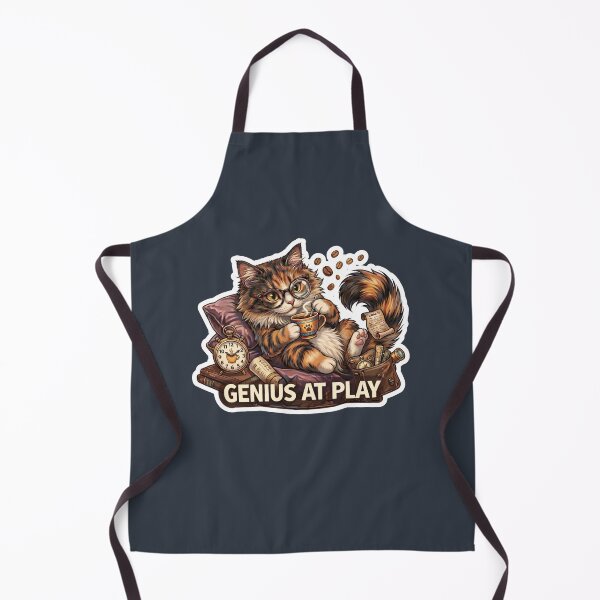 Item preview,  Genius At Play Cat Coffee Meme Cute Lazy Smart Cat Gift designed and sold by Serene Whiskers.