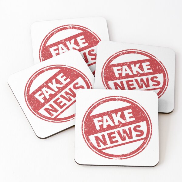 Item preview, Fake News Red Rubber Stamp Aesthetic Graphic designed and sold by VTDesign1.