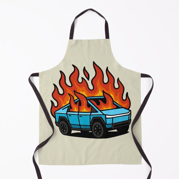 Item preview, Tesla Cybertruck on Fire - Funny EV meme designed and sold by ZERO-MIND.