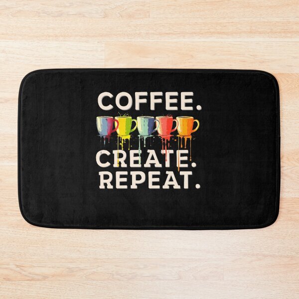 Item preview, Coffee Create Repeat – Coffee Art Shirt, Gift for Artist, Creative Life Design designed and sold by Wild Pixel Studio.