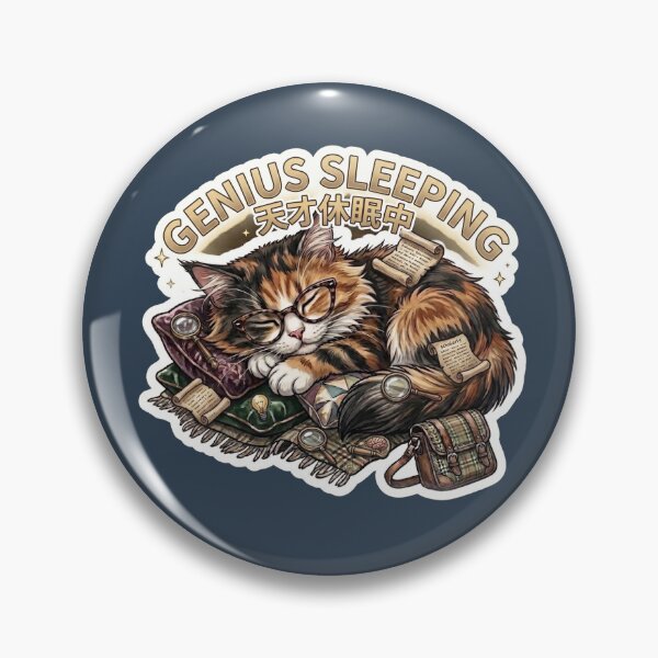 Item preview, Genius Sleeping Cat Funny Lazy Study Meme Cute Cat designed and sold by Serene Whiskers.