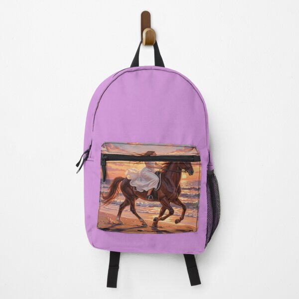 Item preview, Riding into the Sunset – Gouache Horse Art full of freedom, motion and warm beach vibes designed and sold by FotoworldEdel.