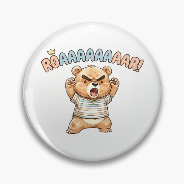 Item preview, Cute angry bear cub designed and sold by WattleandCub.