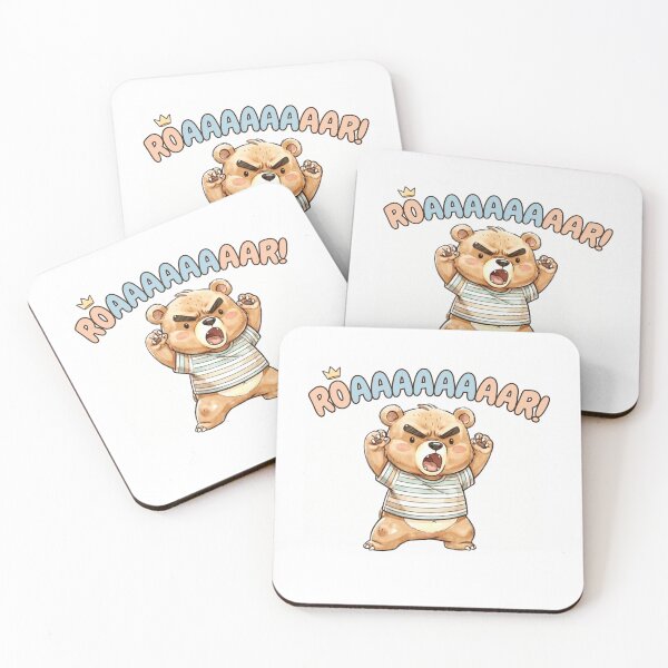 Item preview, Cute angry bear cub designed and sold by WattleandCub.