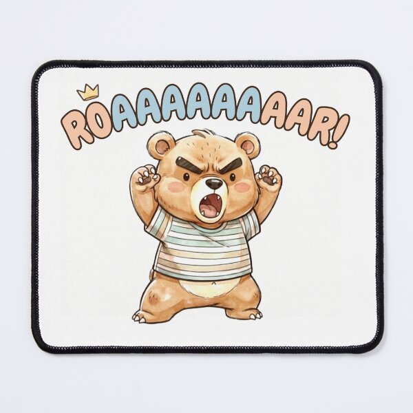 Item preview, Cute angry bear cub designed and sold by WattleandCub.