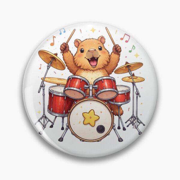 Item preview, capybara drummer designed and sold by Gokuxtreme.