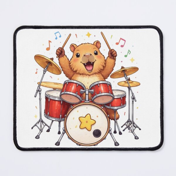 Item preview, capybara drummer designed and sold by Gokuxtreme.