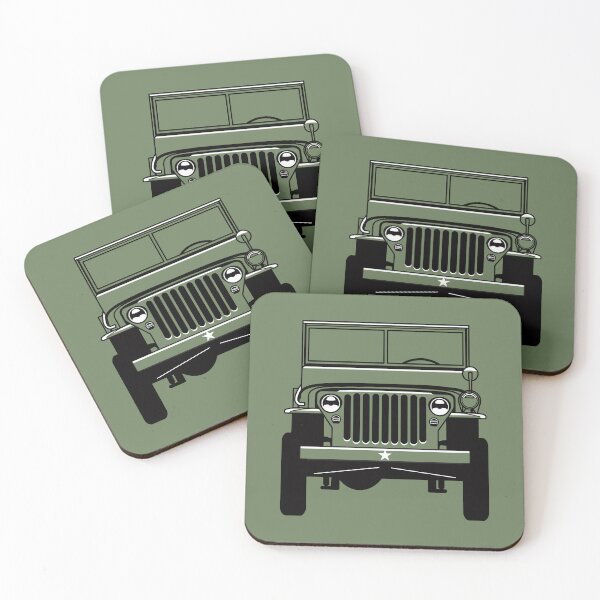 Item preview, Willys Jeep MB duotone car merchandise designed and sold by Billers Art.