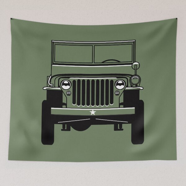 Item preview, Willys Jeep MB duotone car merchandise designed and sold by Billers Art.