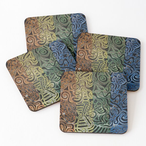 Item preview, Gabrielle - Acrylic Pour Abstract Rainbow Obscura designed and sold by Mad Mimzy Designs .