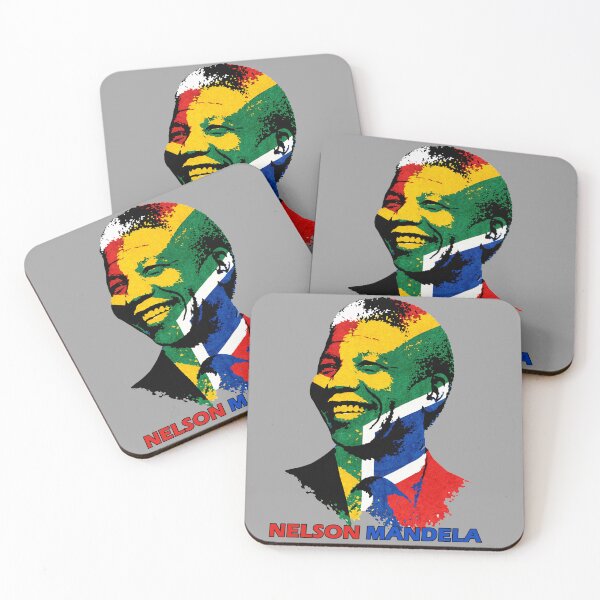 Item preview, Nelson Mandela South Africa Flag Portrait — Vintage Pan African art | Madiba gifts designed and sold by Youngkev-arts.