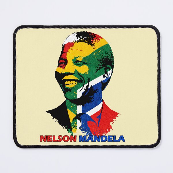 Item preview, Nelson Mandela South Africa Flag Portrait — Vintage Pan African art | Madiba gifts designed and sold by Youngkev-arts.