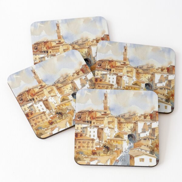 Item preview, Siena Italy Watercolor View designed and sold by caracatita75.