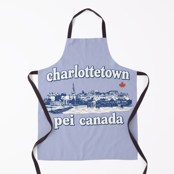 Item preview, Charlottetown PEI Canada Minimalist Blue Skyline Vintage Cityscape designed and sold by HowToCanadian.