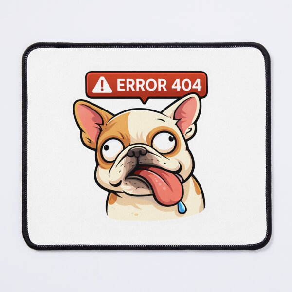 Item preview, Funny Dog Sticker "Error 404" – Derpy Puppy Meme Design designed and sold by ZYNORAworld.
