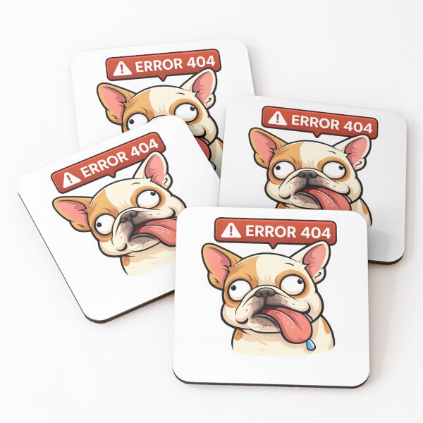 Item preview, Funny Dog Sticker "Error 404" – Derpy Puppy Meme Design designed and sold by ZYNORAworld.