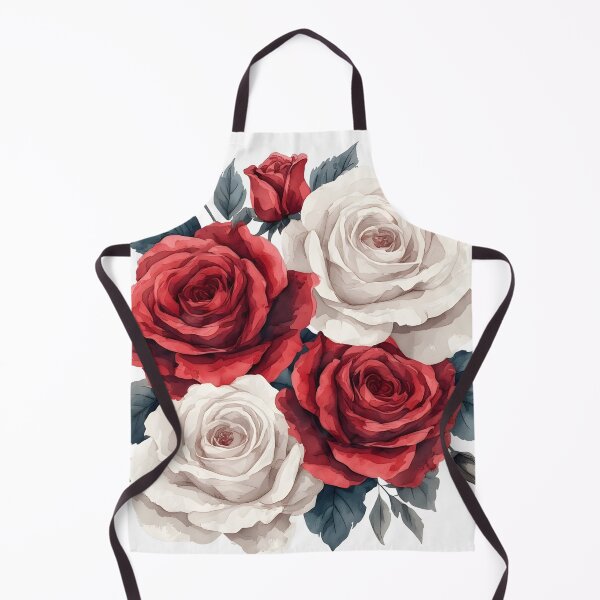 Item preview, Red and White Roses Bouquet – Elegant Watercolor Floral Design designed and sold by Karolina’s Cozy Creations.