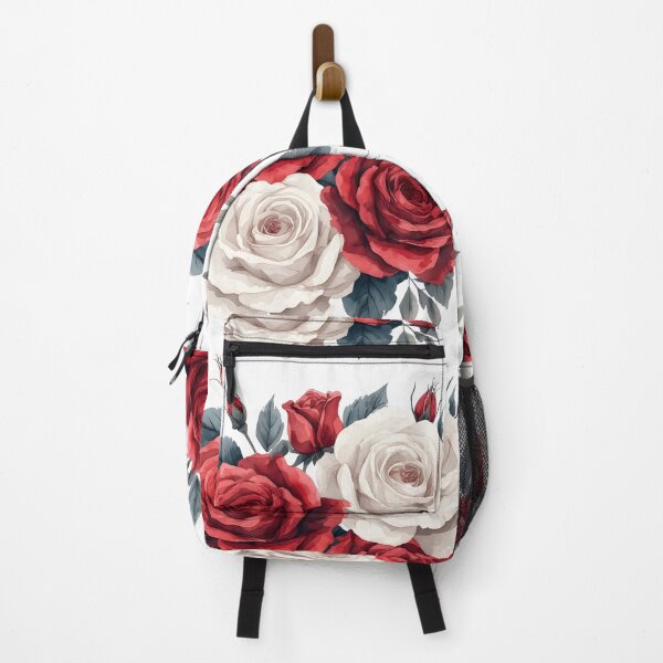 Item preview, Red and White Roses Bouquet – Elegant Watercolor Floral Design designed and sold by Karolina’s Cozy Creations.
