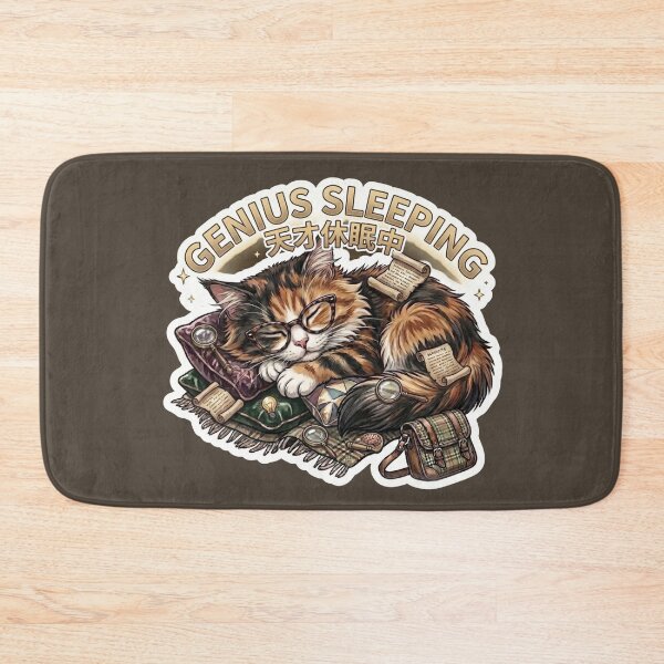 Item preview, Genius Sleeping Cat Funny Lazy Study Meme Cute Cat designed and sold by Serene Whiskers.