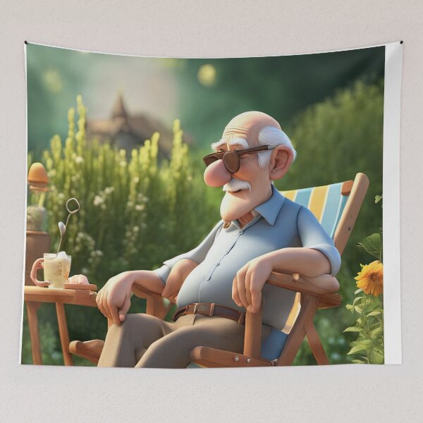 Item preview, Old Man relaxing on a deckchair designed and sold by Colin Bentham.