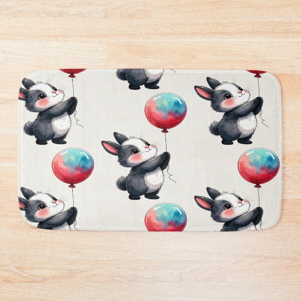Artikelvorschau, Bunny mit rot blauem Luftballon  entworfen und verkauft von LiskoDesign.