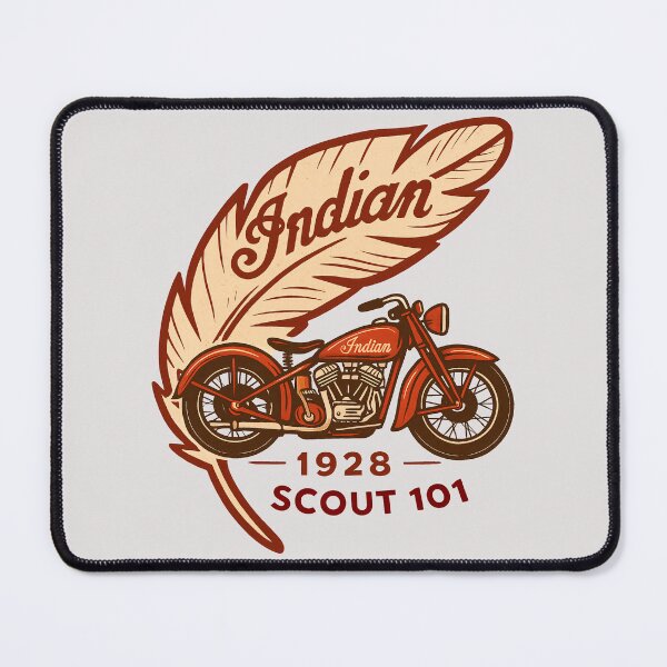 Item preview, 1928 Indian Scout 101 V-Twin Vintage Feather Badge designed and sold by EdGraphy.