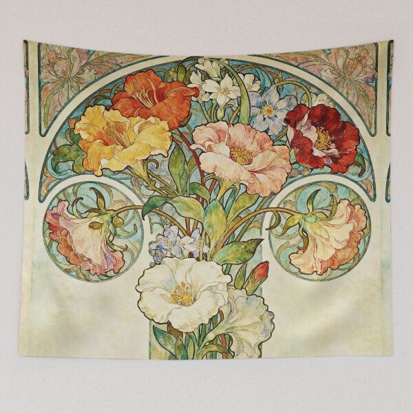 Item preview, Alphonse Mucha Flowers1898 designed and sold by maniacfitness.