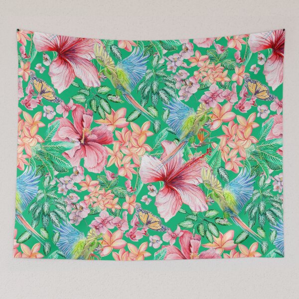 Item preview, Parrot and flower.  designed and sold by MartaHorodniczy.