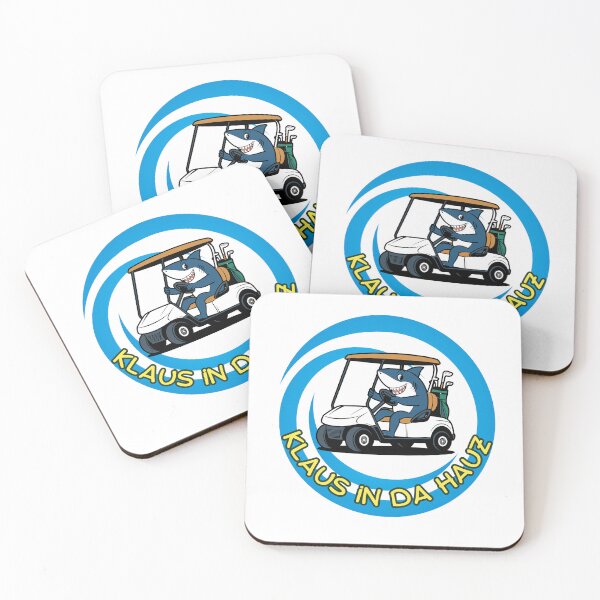 Item preview, Cute Shark Riding a Golf Cart.  Klaus in da Hauz.  Gone Golfing.  Gift for a Golfer, Golf Fan, Golf Lover. designed and sold by ShrimpAndGrits.