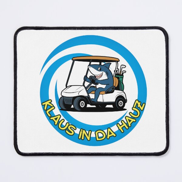 Item preview, Cute Shark Riding a Golf Cart.  Klaus in da Hauz.  Gone Golfing.  Gift for a Golfer, Golf Fan, Golf Lover. designed and sold by ShrimpAndGrits.