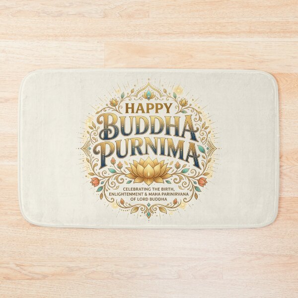 Item preview, Happy Buddha Purnima Lotus Celebration Design designed and sold by PixelQ.